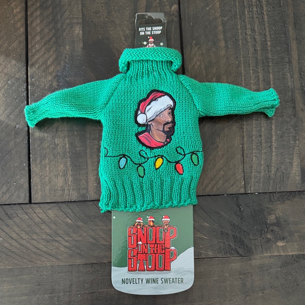 Green Snoop Dogg Novelty Wine Sweater